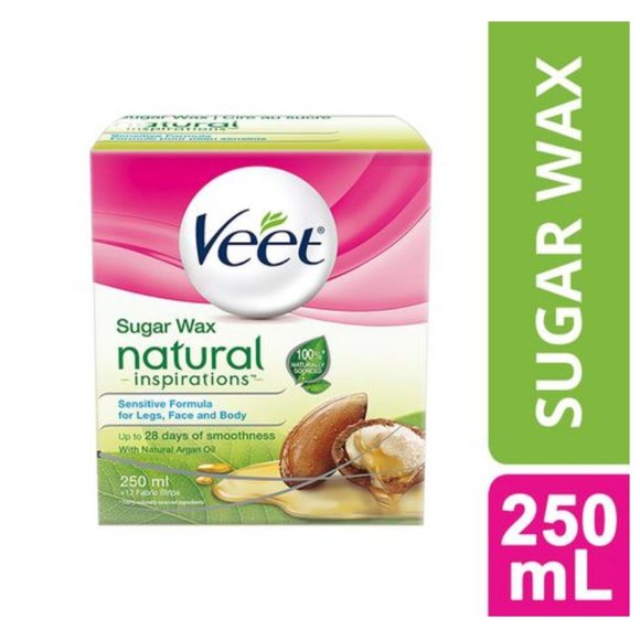 Veet Natural Inspiration Sugar Wax Legs, Face and Body Sensitive Formula 250 mL - Picture 1 of 9
